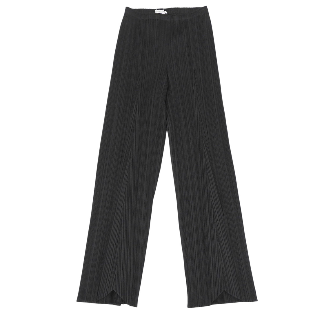美品▲PLEATS PLEASE プリーツプリーズ イッセイミヤケ PP51-JF165 プリーツ パンツ ブラック 1 日本製 正規品 レディース