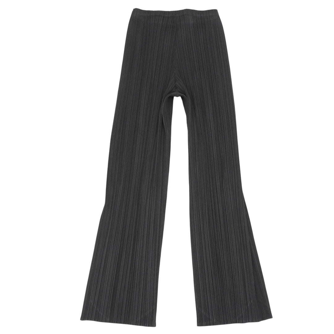 美品▲PLEATS PLEASE プリーツプリーズ イッセイミヤケ PP51-JF165 プリーツ パンツ ブラック 1 日本製 正規品 レディース