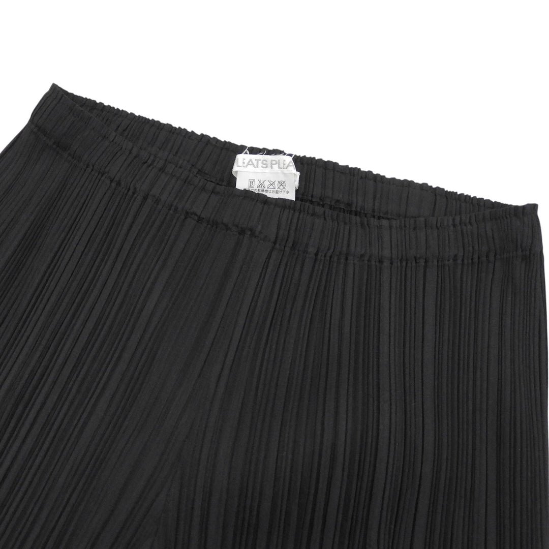 美品▲PLEATS PLEASE プリーツプリーズ イッセイミヤケ PP51-JF165 プリーツ パンツ ブラック 1 日本製 正規品 レディース