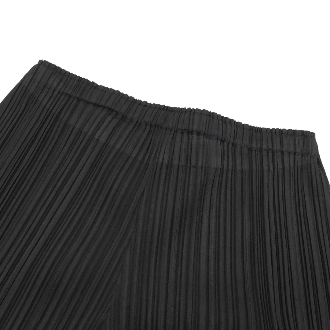 美品▲PLEATS PLEASE プリーツプリーズ イッセイミヤケ PP51-JF165 プリーツ パンツ ブラック 1 日本製 正規品 レディース