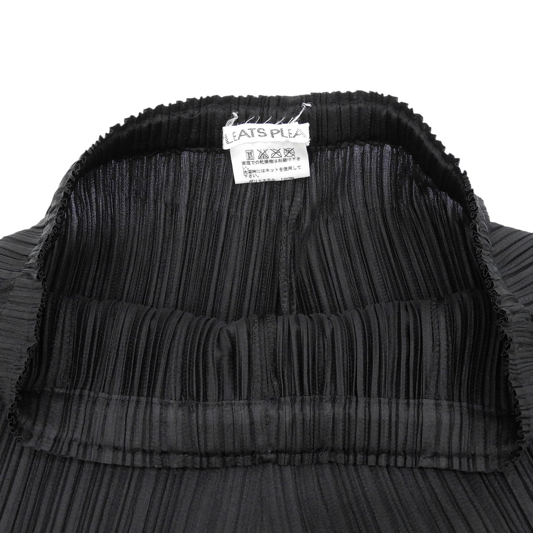 美品▲PLEATS PLEASE プリーツプリーズ イッセイミヤケ PP51-JF165 プリーツ パンツ ブラック 1 日本製 正規品 レディース