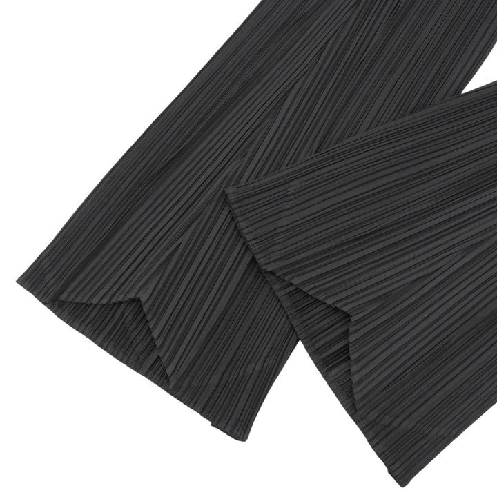 美品▲PLEATS PLEASE プリーツプリーズ イッセイミヤケ PP51-JF165 プリーツ パンツ ブラック 1 日本製 正規品 レディース