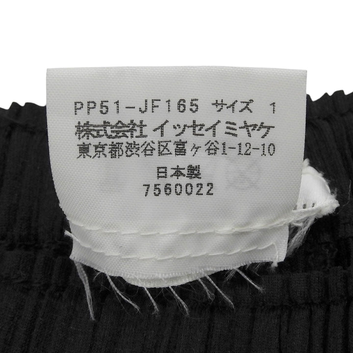 美品▲PLEATS PLEASE プリーツプリーズ イッセイミヤケ PP51-JF165 プリーツ パンツ ブラック 1 日本製 正規品 レディース