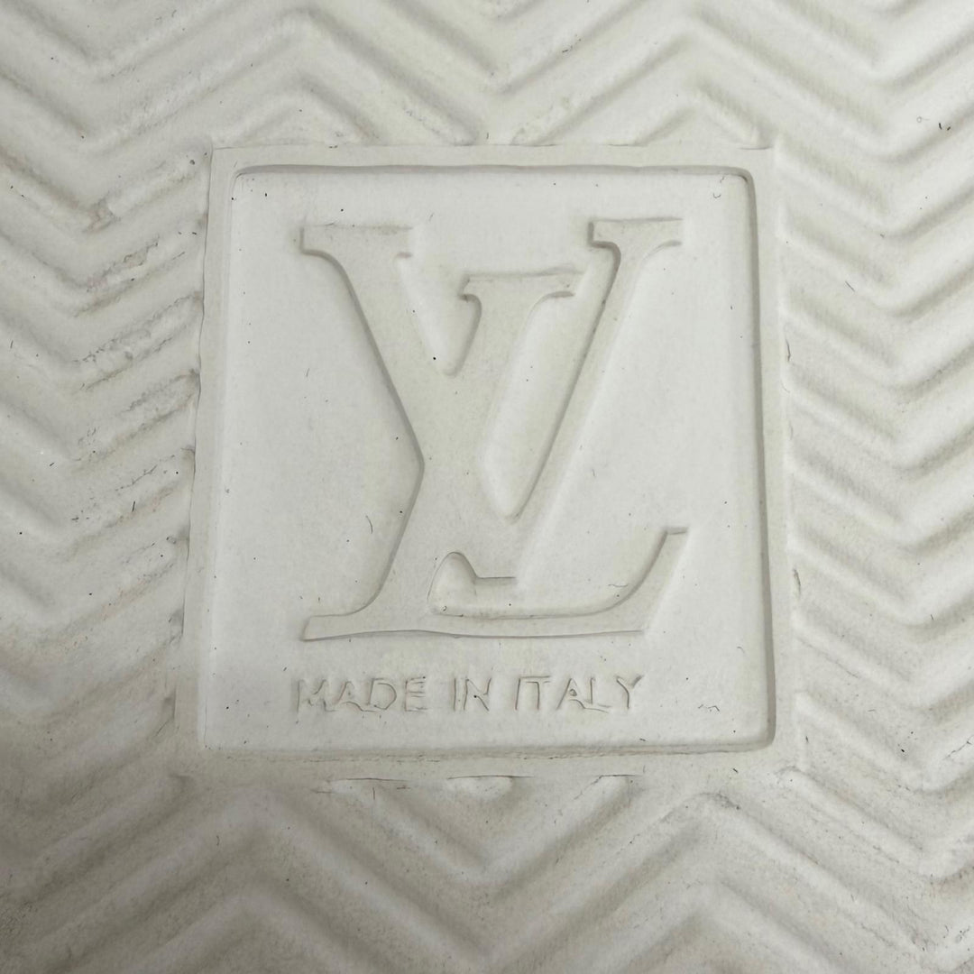 極美品□LOUIS VUITTON ルイヴィトン 2024年製 ビバリーヒルズライン モノグラムデニム ローカットスニーカー ブラック 6.5 イタリア製