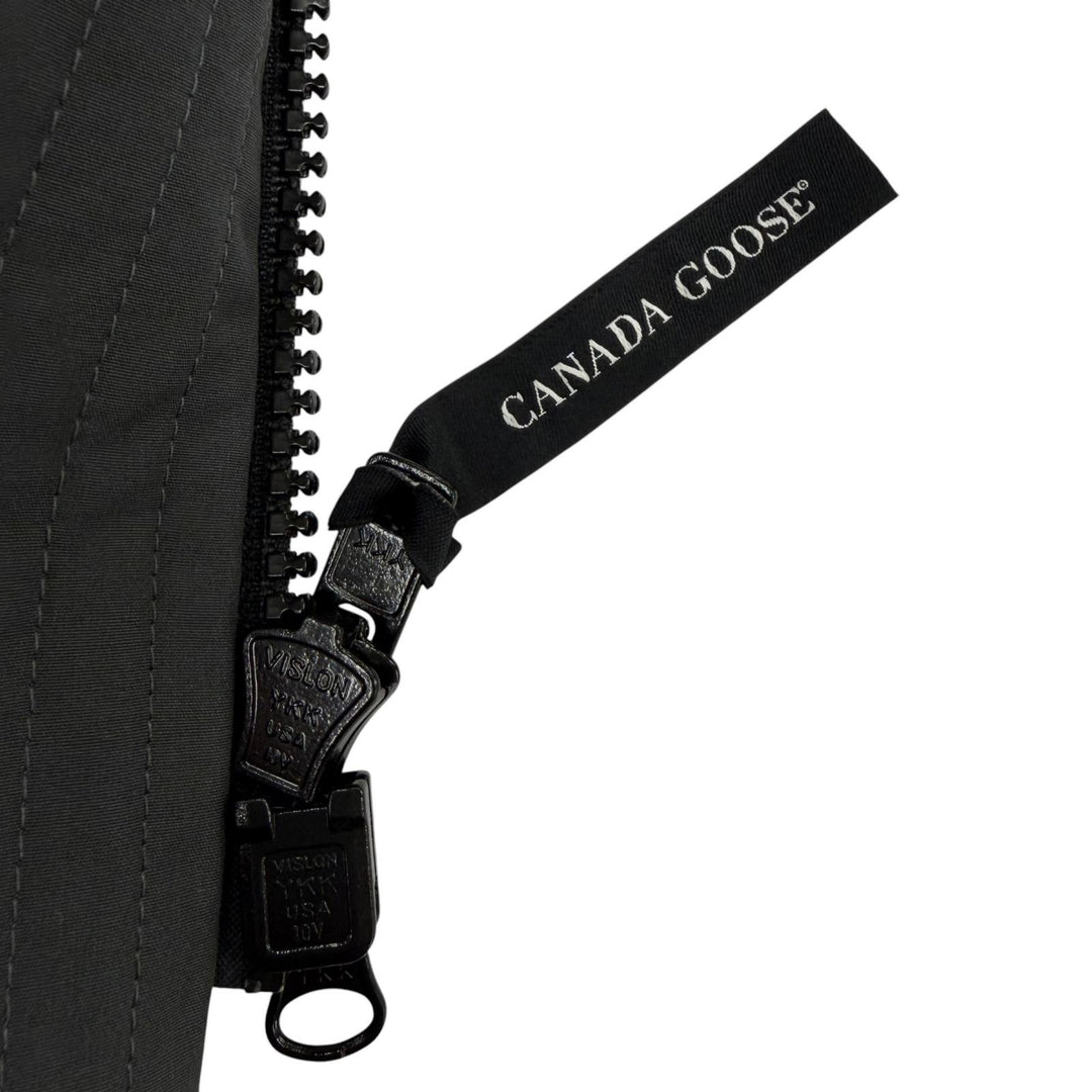 極美品☆CANADA GOOSE カナダグース 2580LA ROSSCLAIR PARKA ロスクレア ファー・フード付 ダウンコート グレー S 正規品 レディース