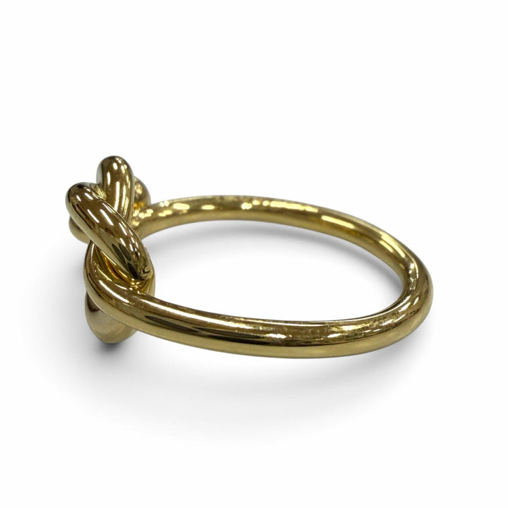 極美品▼TIFFANY&amp;Co. ティファニー ラブノット 750(YG) リング 指輪 イエローゴールド JP10号相当 重量4.2g レディース 保存袋付き