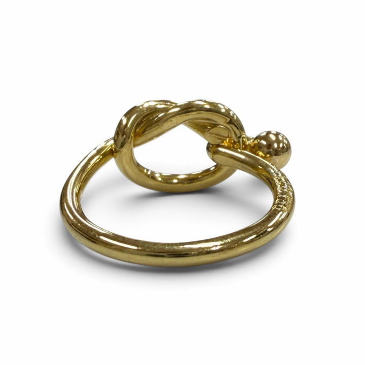 極美品▼TIFFANY&amp;Co. ティファニー ラブノット 750(YG) リング 指輪 イエローゴールド JP10号相当 重量4.2g レディース 保存袋付き