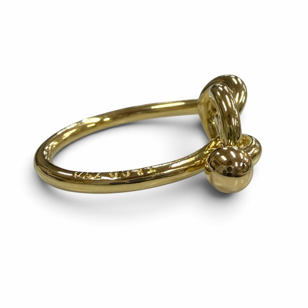 極美品▼TIFFANY&amp;Co. ティファニー ラブノット 750(YG) リング 指輪 イエローゴールド JP10号相当 重量4.2g レディース 保存袋付き