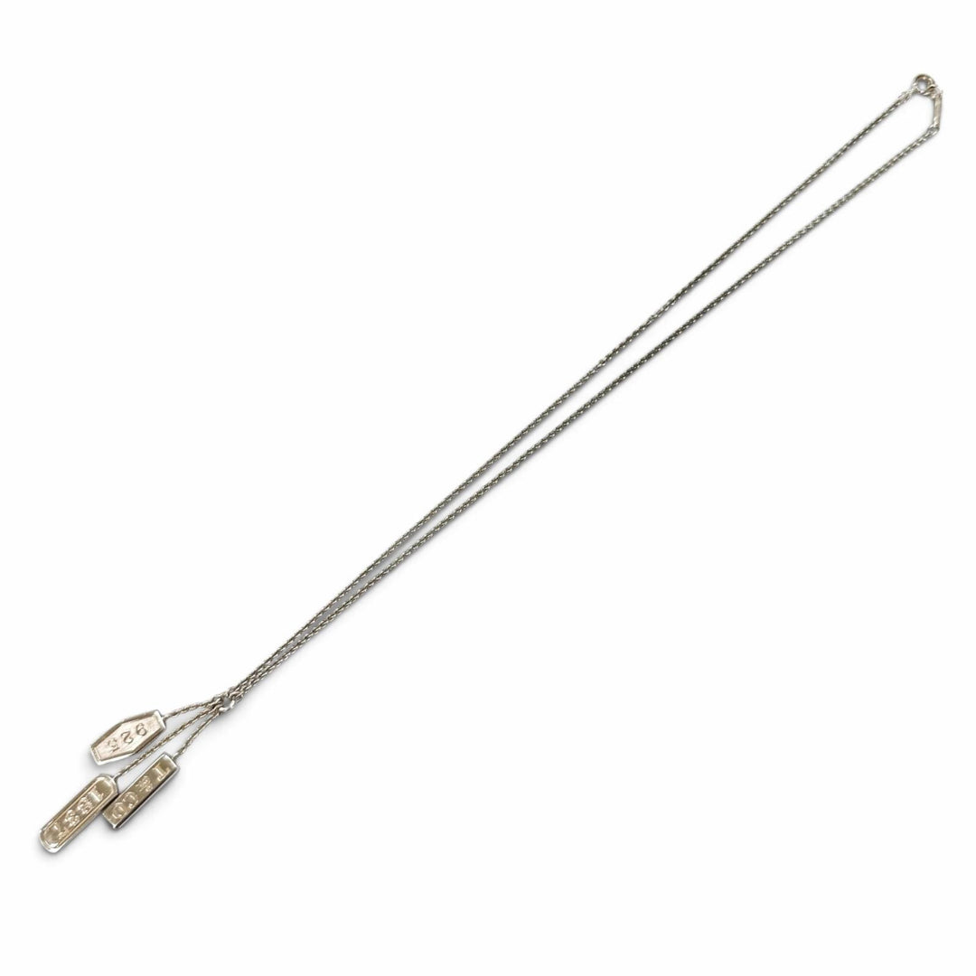 良品★TIFFANY&amp;Co. ティファニー 925 1837 エレメント 3連タグ ネックレス ペンダント シルバー イタリア製 重量7.2g レディース