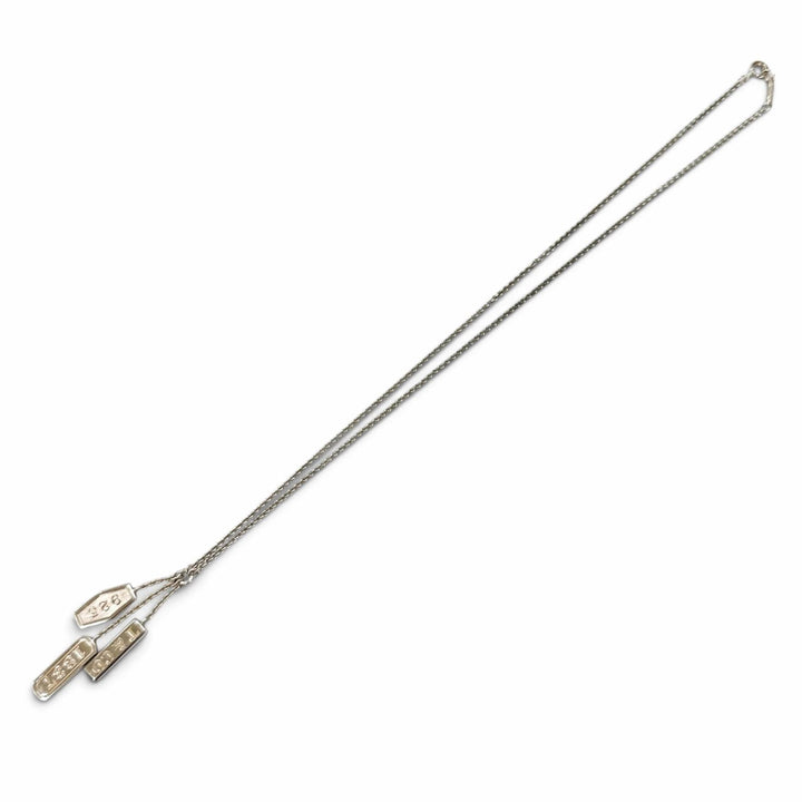 良品★TIFFANY&amp;Co. ティファニー 925 1837 エレメント 3連タグ ネックレス ペンダント シルバー イタリア製 重量7.2g レディース