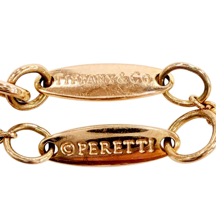 美品◇TIFFANY&amp;Co. ティファニー バイザヤード 750(PG) ダイヤ1P 約D0.05ct 枠込直径3.7mm ブレスレット スペイン製 重量1.3g レディース