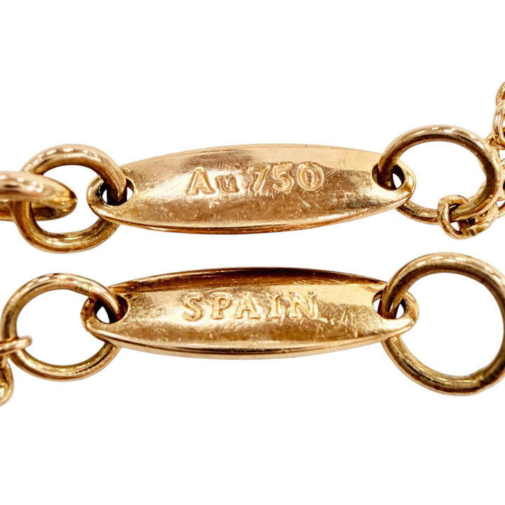 美品◇TIFFANY&amp;Co. ティファニー バイザヤード 750(PG) ダイヤ1P 約D0.05ct 枠込直径3.7mm ブレスレット スペイン製 重量1.3g レディース
