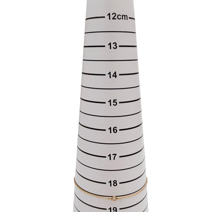 美品◇TIFFANY&amp;Co. ティファニー バイザヤード 750(PG) ダイヤ1P 約D0.05ct 枠込直径3.7mm ブレスレット スペイン製 重量1.3g レディース
