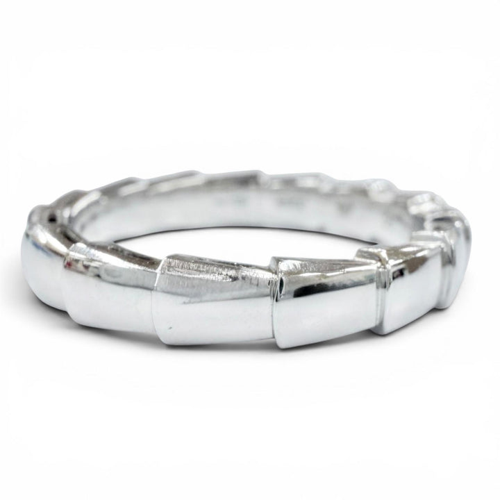 極美品◇BVLGARI ブルガリ セルペンティヴァイパー リング 750WG 指輪 ホワイトゴールド 58 (JP18号) イタリア製 重量5.2g 箱 ケース付き