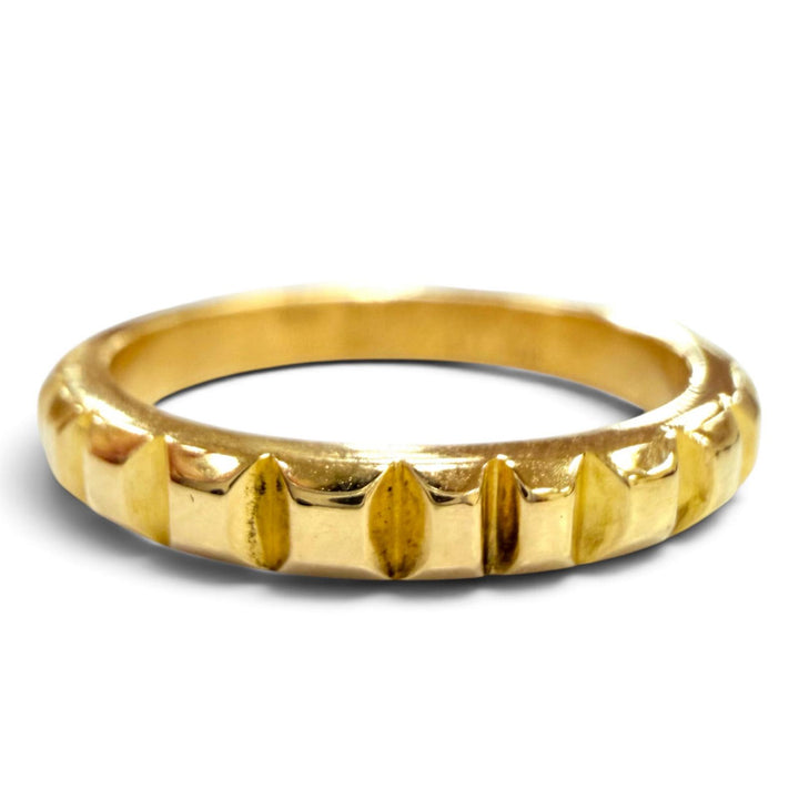 極美品☆BOUCHERON ブシュロン キャトル クル ド パリ リング ミディアム AU750（YG）イエローゴールド 47 JP8号相当 重量3.3g 箱付き