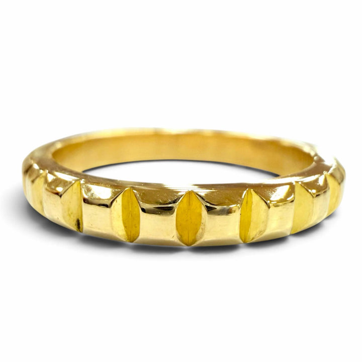 極美品☆BOUCHERON ブシュロン キャトル クル ド パリ リング ミディアム AU750（YG）イエローゴールド 47 JP8号相当 重量3.3g 箱付き