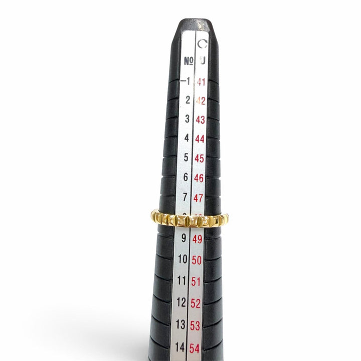 極美品☆BOUCHERON ブシュロン キャトル クル ド パリ リング ミディアム AU750（YG）イエローゴールド 47 JP8号相当 重量3.3g 箱付き