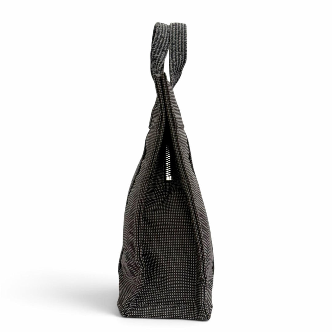 美品△HERMES エルメス エールライン トート PM シルバー金具 セリエボタン キャンバス トートバッグ ハンドバッグ グレー フランス製