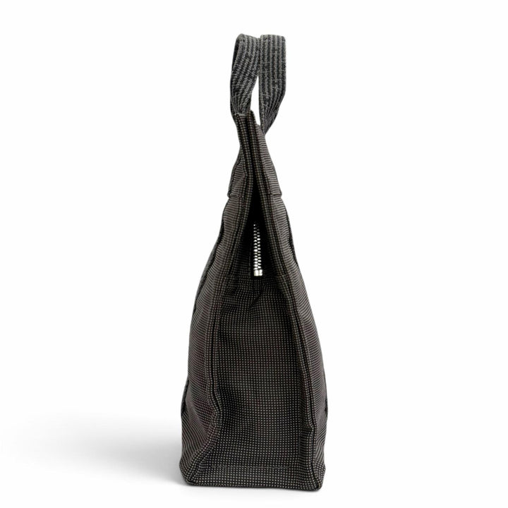 美品△HERMES エルメス エールライン トート PM シルバー金具 セリエボタン キャンバス トートバッグ ハンドバッグ グレー フランス製