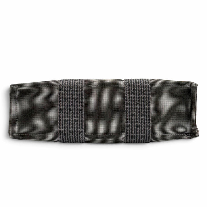 美品△HERMES エルメス エールライン トート PM シルバー金具 セリエボタン キャンバス トートバッグ ハンドバッグ グレー フランス製