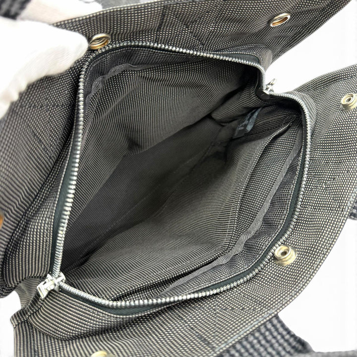 美品△HERMES エルメス エールライン トート PM シルバー金具 セリエボタン キャンバス トートバッグ ハンドバッグ グレー フランス製