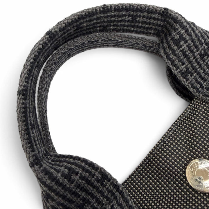 美品△HERMES エルメス エールライン トート PM シルバー金具 セリエボタン キャンバス トートバッグ ハンドバッグ グレー フランス製