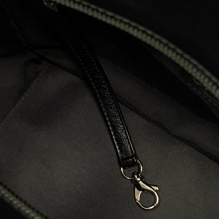 極美品★CHANEL シャネル A34208 パリビアリッツ PM ココマーク レザー使い コーティングキャンバス トートバッグ ブラック 保存袋付き