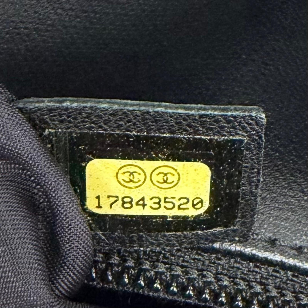 極美品★CHANEL シャネル A34208 パリビアリッツ PM ココマーク レザー使い コーティングキャンバス トートバッグ ブラック 保存袋付き
