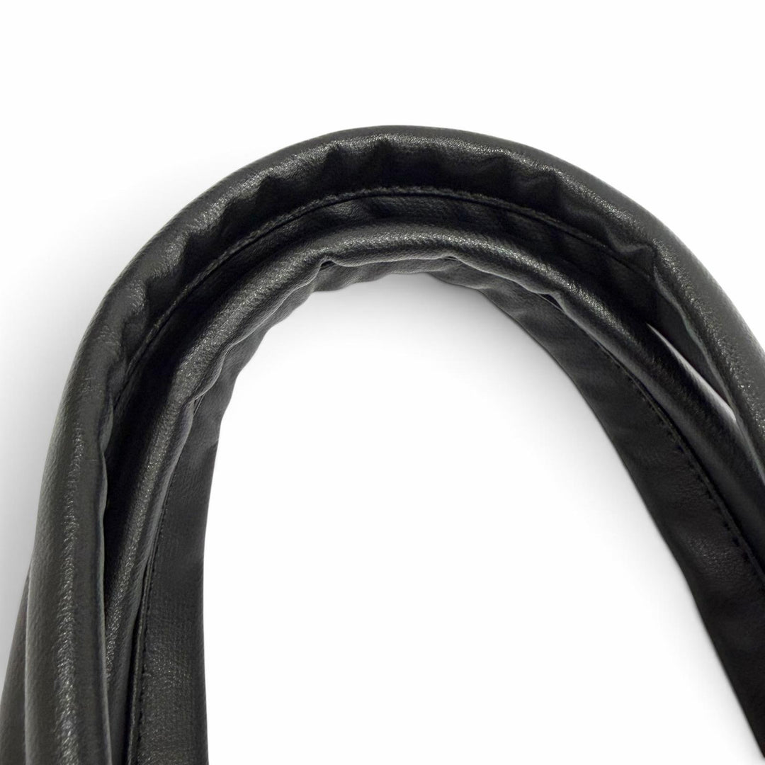 極美品★CHANEL シャネル A34208 パリビアリッツ PM ココマーク レザー使い コーティングキャンバス トートバッグ ブラック 保存袋付き