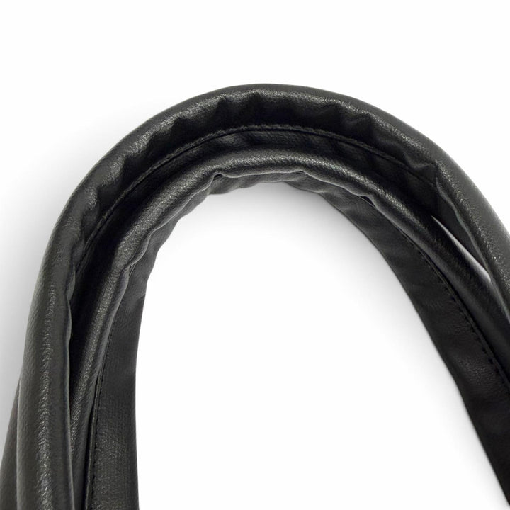 極美品★CHANEL シャネル A34208 パリビアリッツ PM ココマーク レザー使い コーティングキャンバス トートバッグ ブラック 保存袋付き