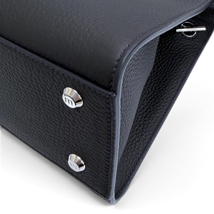 極美品△michino PARIS ミチノ パリ LUTECE PM ルテス スモール レザー 2WAY ハンドバッグ ショルダーバッグ ダークネイビー 伊製 袋付き