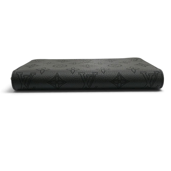 極美品☆LOUIS VUITTON ルイヴィトン M61867 ジッピーウォレット マヒナレザー ラウンドファスナー 長財布 ブラック フランス製 箱・袋付