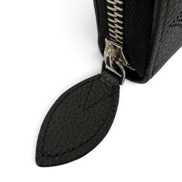 極美品☆LOUIS VUITTON ルイヴィトン M61867 ジッピーウォレット マヒナレザー ラウンドファスナー 長財布 ブラック フランス製 箱・袋付