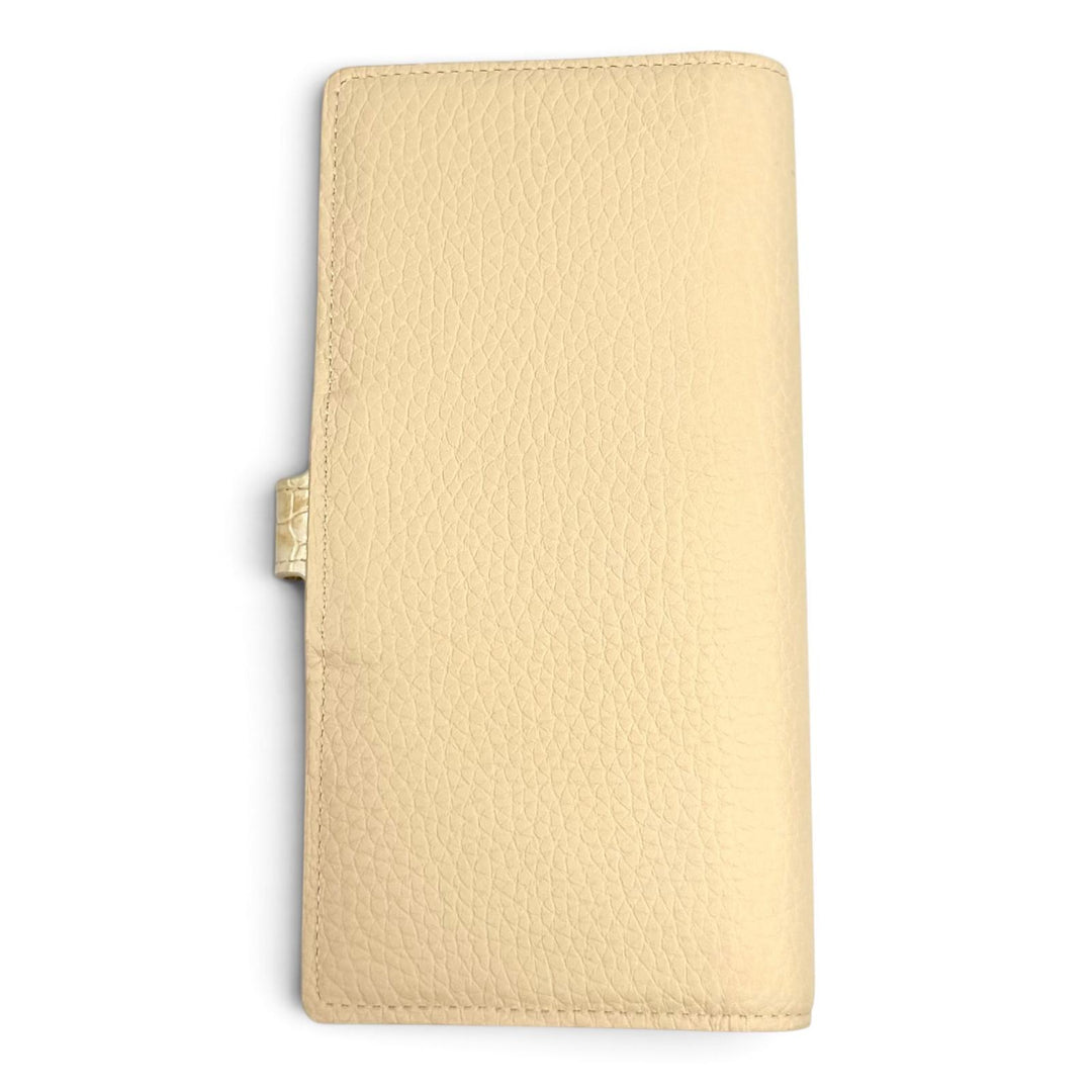 美品★LOUIS VUITTON ルイヴィトン LV ヴェルティカル ウォレット トリヨンレザー クロコダイル 二つ折り 長財布 アイボリー 箱・袋付