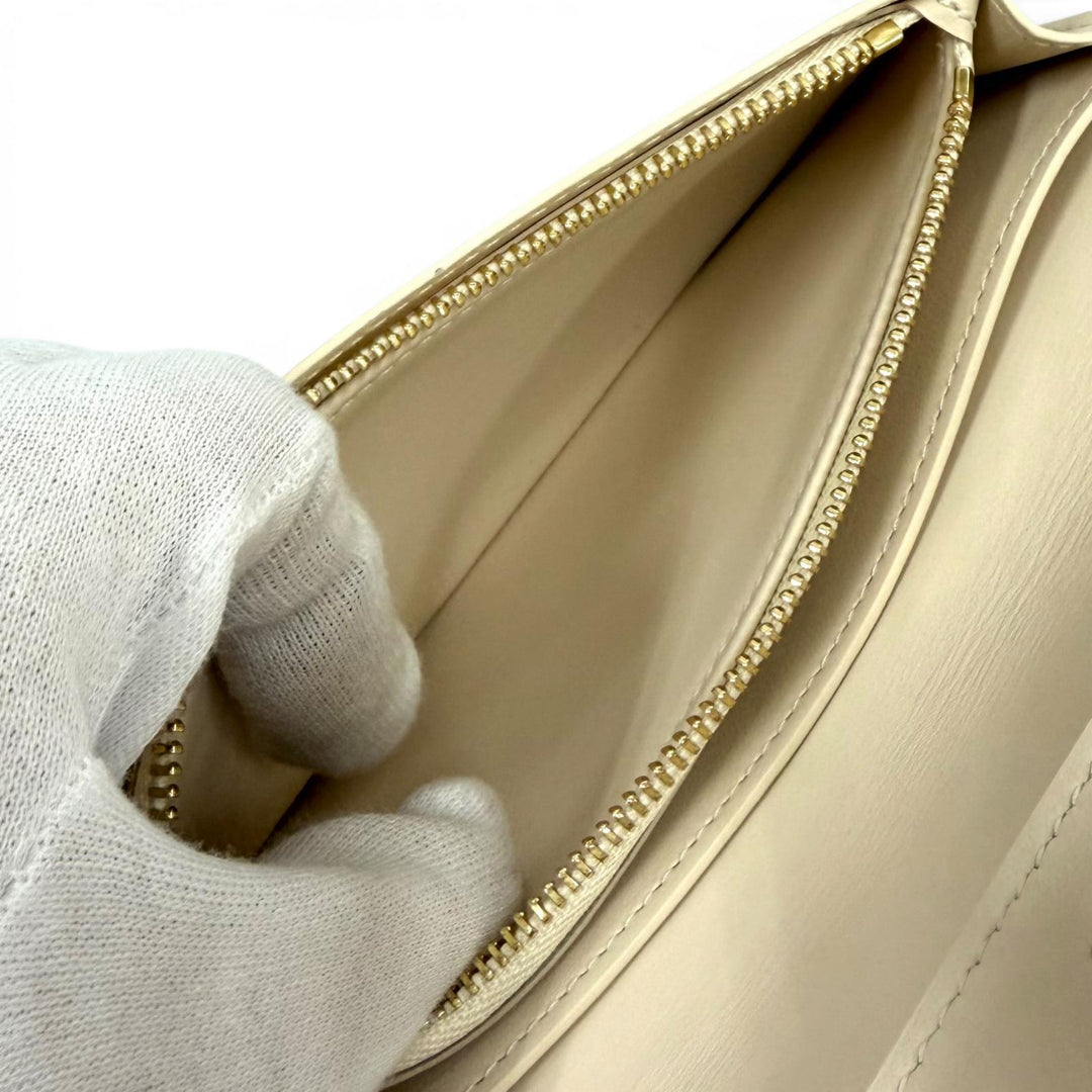 美品★LOUIS VUITTON ルイヴィトン LV ヴェルティカル ウォレット トリヨンレザー クロコダイル 二つ折り 長財布 アイボリー 箱・袋付