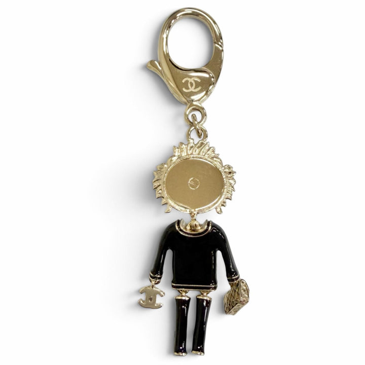 極美品△CHANEL シャネル B22P AB7960 ココマーク ラインストーン カメリア マトラッセバッグ ライオン キーホルダー バッグチャーム
