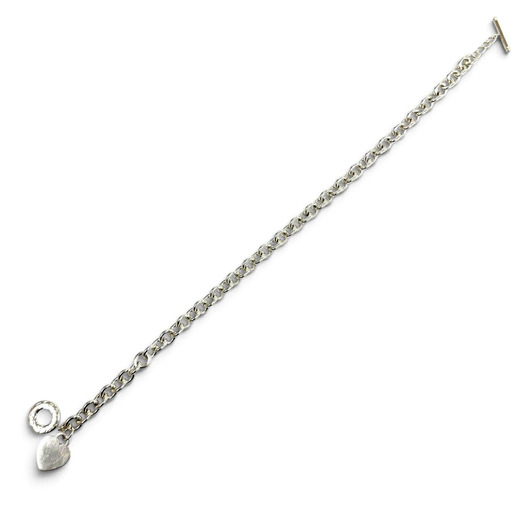 美品★TIFFANY&amp;Co. ティファニー 925 ハートタグ トグル チョーカー ネックレス アクセサリー シルバー 重量77.8g レディース