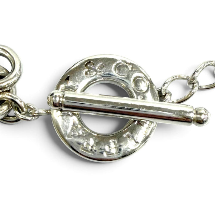 美品★TIFFANY&amp;Co. ティファニー 925 ハートタグ トグル チョーカー ネックレス アクセサリー シルバー 重量77.8g レディース