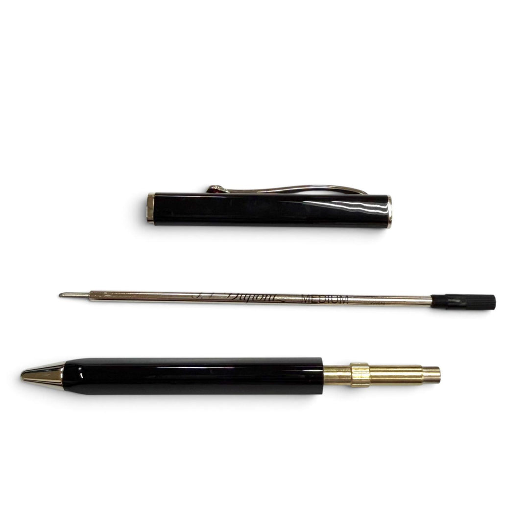 美品▼Dupont デュポン カールラガーフェルドデザイン モンデュポン カーネリアン ツイスト式 ボールペン ブラック 仏製 筆記確認済み