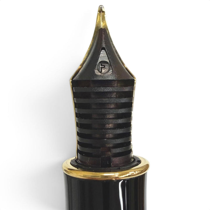 極美品□PARKER パーカー SONNET ソネット ペン先18K Fニブ 万年筆 ステーショナリー マーブルグリーン ゴールド メンズ ケース付き