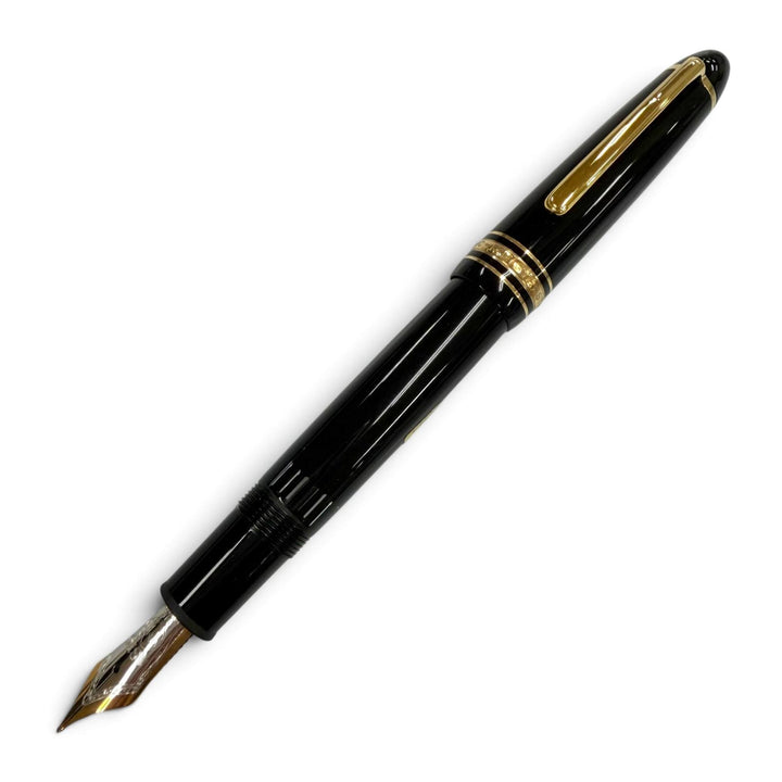 極美品▼MONTBLANC モンブラン マイスターシュテュック 146 ペン先14K Mニブ ホワイトスター 万年筆 ブラック ゴールド 1本用ケース付き