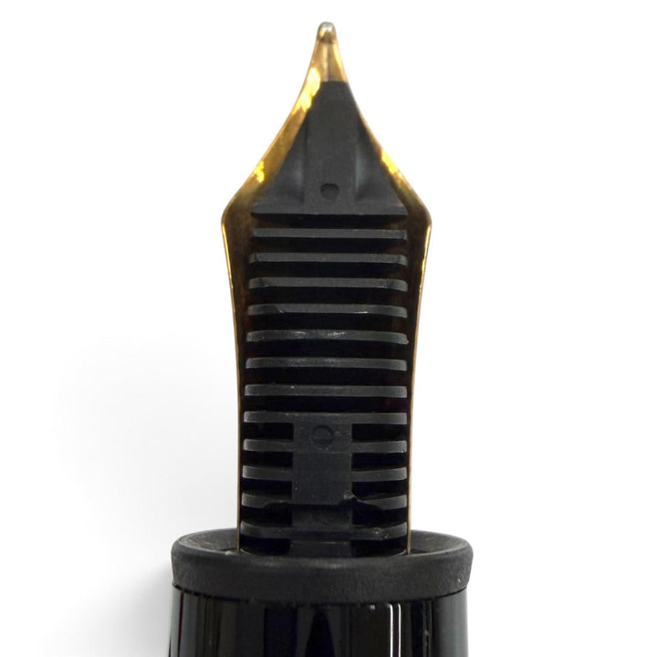極美品▼MONTBLANC モンブラン マイスターシュテュック 146 ペン先14K Mニブ ホワイトスター 万年筆 ブラック ゴールド 1本用ケース付き