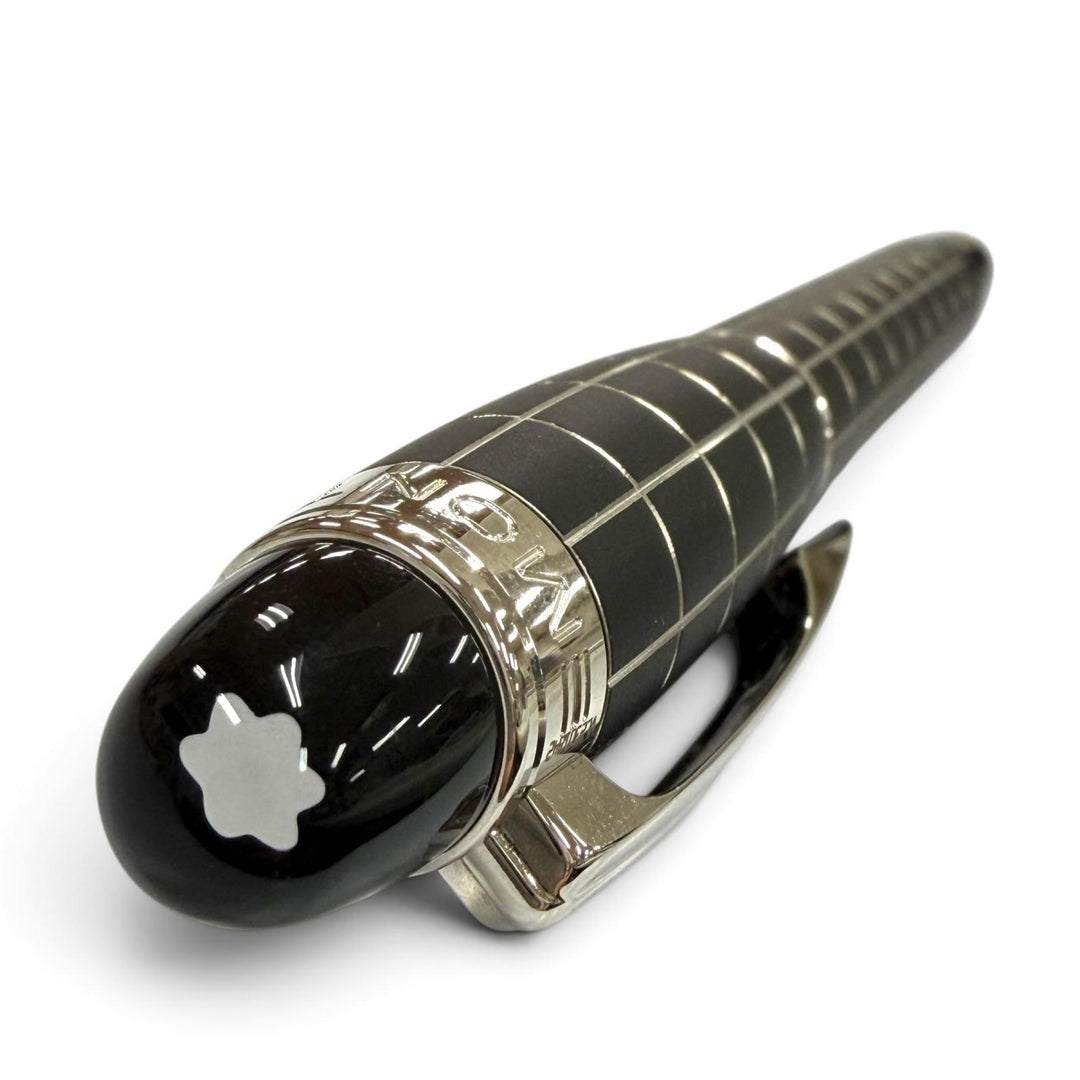 良品▼MONTBLANC モンブラン スターウォーカー ラバー ペン先14K Mニブ ホワイトスター 万年筆 マットブラック シルバー ドイツ製 メンズ