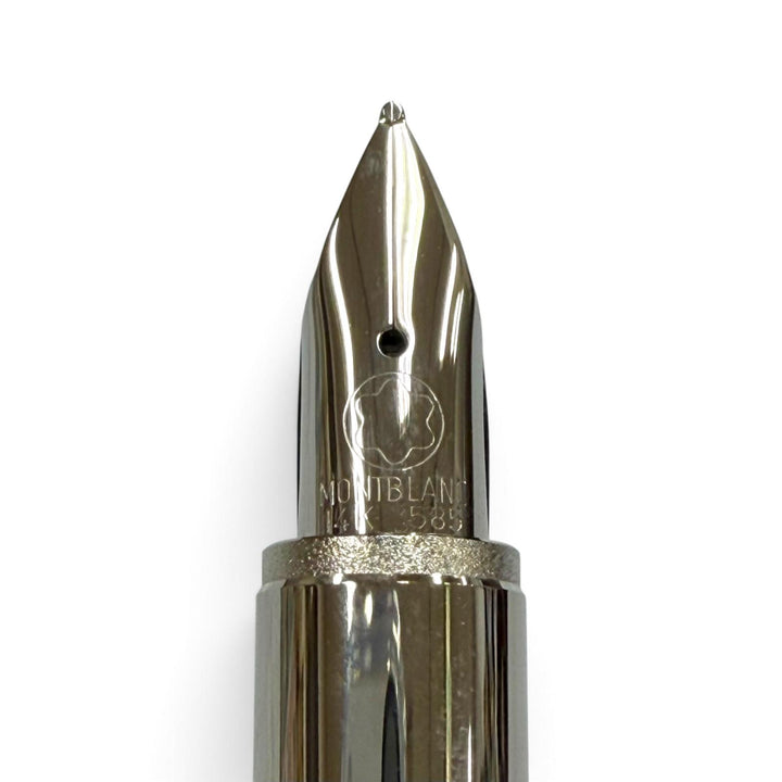 良品▼MONTBLANC モンブラン スターウォーカー ラバー ペン先14K Mニブ ホワイトスター 万年筆 マットブラック シルバー ドイツ製 メンズ