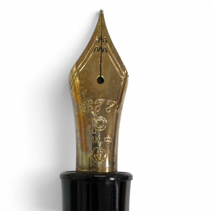 良品□PLATINUM プラチナ 3776 ペン先14K 蒔絵 鳳凰 逸平作 キャップ式 万年筆 ステーショナリー ブラック ゴールド メンズ レディース