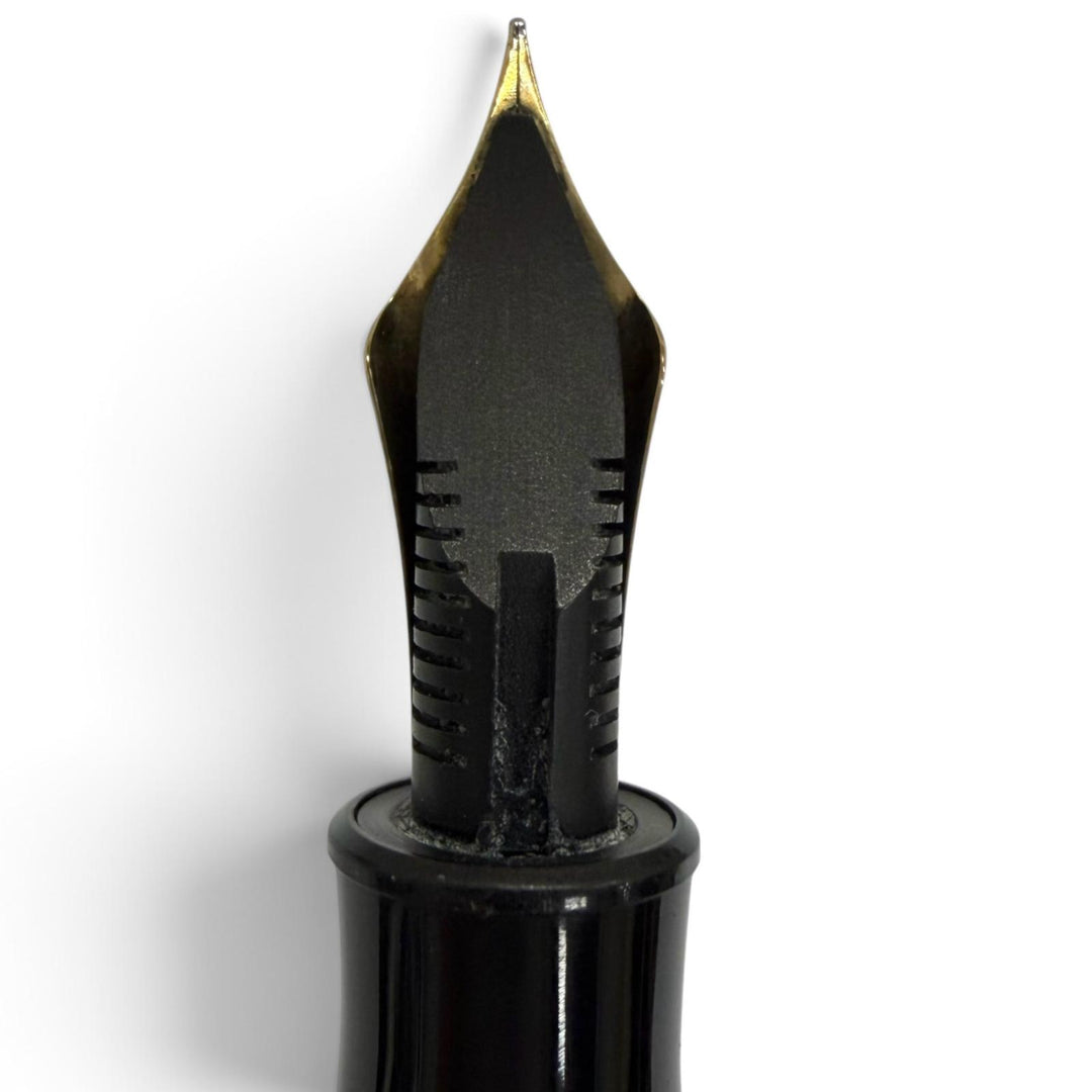 良品□PLATINUM プラチナ 3776 ペン先14K 蒔絵 鳳凰 逸平作 キャップ式 万年筆 ステーショナリー ブラック ゴールド メンズ レディース