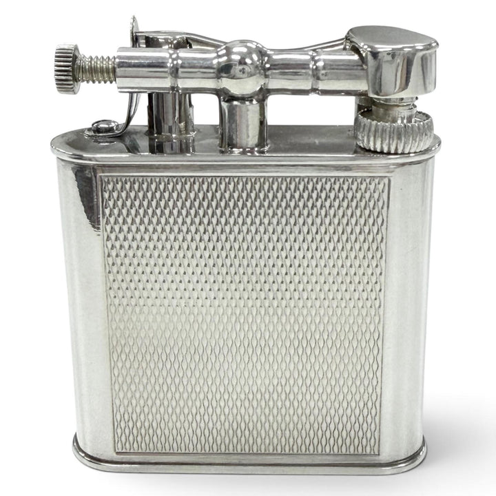 美品▼Dunhill ダンヒル ヴィンテージ SV800 カニホールマーク 希少 ハンマー式 ガスライター シルバー 重量85.0g メンズ 着火確認済み