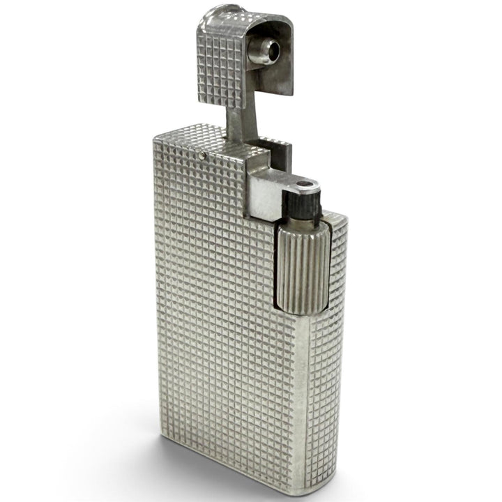 美品▼Dunhill ダンヒル 925 70s ライオンパサント ダイヤモンドカット ローラー式 ガス ライター シルバー 仏製 重量79.9g 着火確認済み
