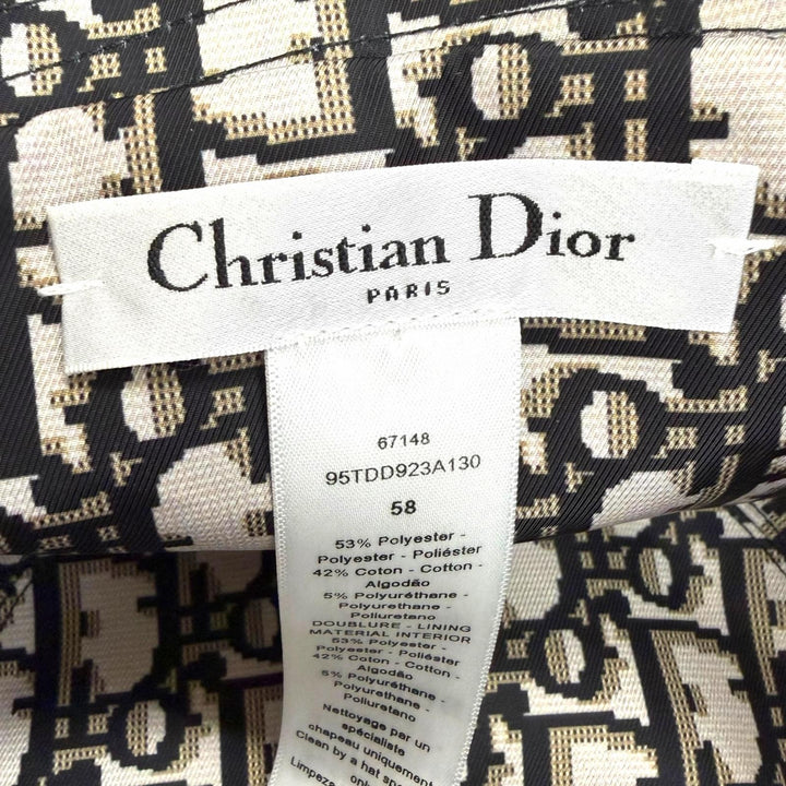 美品□Christian Dior クリスチャンディオール 95TDD923A130 Teddy-D リバーシブル ボブハット バケットハット 黒 58 イタリア製 正規品