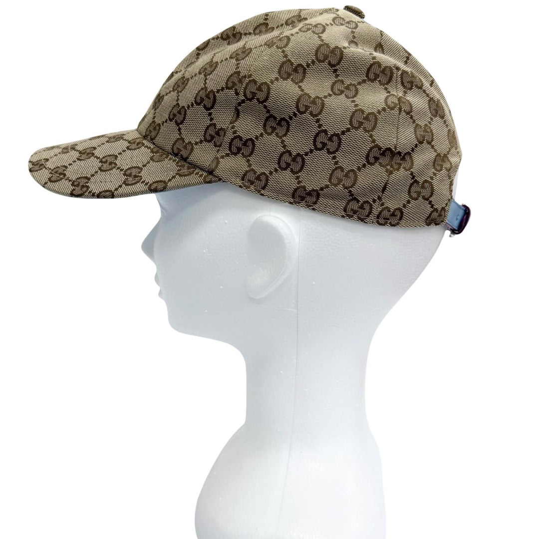 未使用品□GUCCI YUKO HIGUCHI グッチ ヒグチユウコ 847862 ボー＆ボリス GGキャンバス レザー キャップ M/57cm イタリア製 正規品